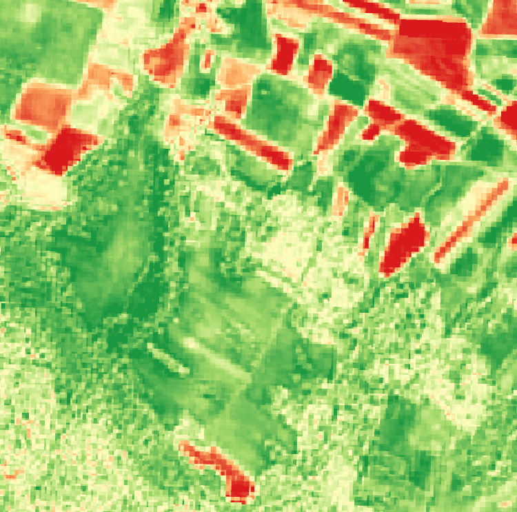 Results of the NDMI index analysis for plots in the summer season.